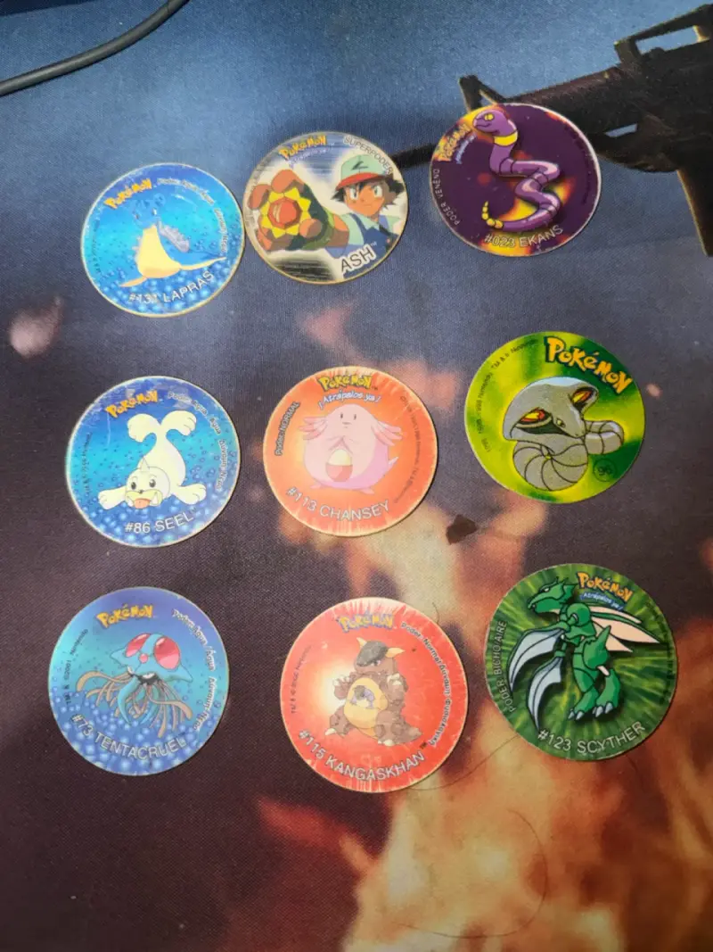 Colección de Tazos Pokémon Vintage