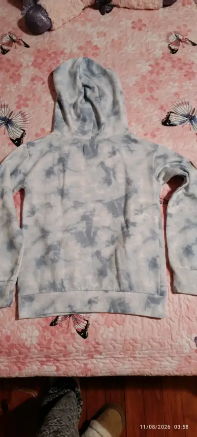 Polerón con capucha tie-dye azul - miniatura 2