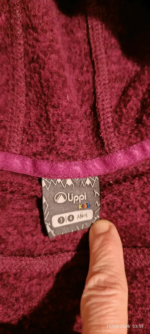 Chaqueta con capucha Lippi Kids burdeo para niña - 2