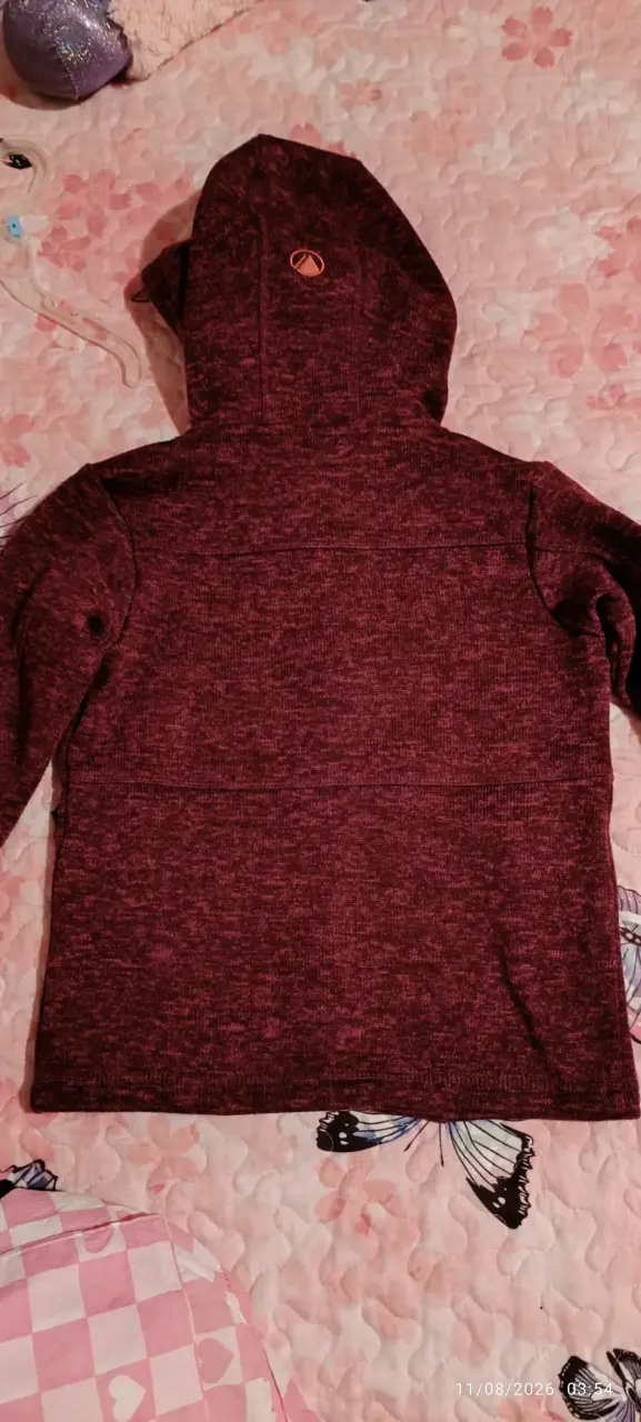 Chaqueta con capucha Lippi Kids burdeo para niña - 3