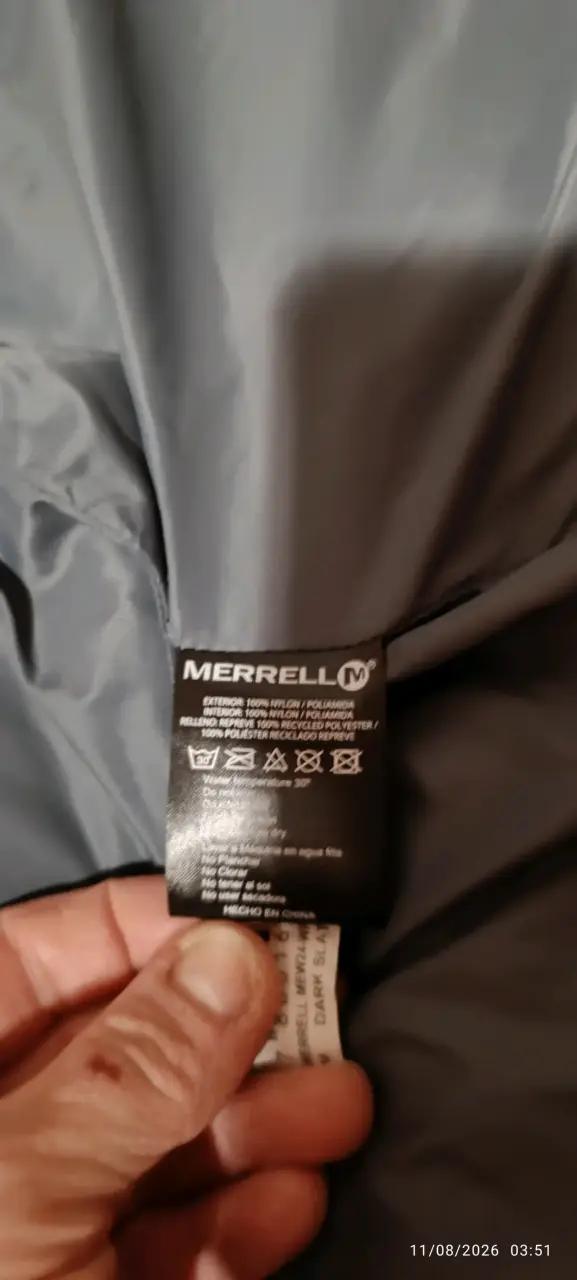 Chaqueta acolchada gris con capucha Merrell - 2