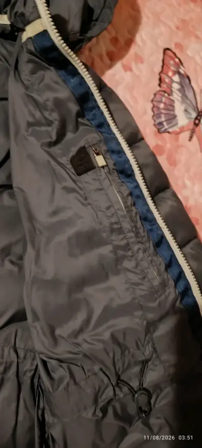 Chaqueta acolchada gris con capucha Merrell - miniatura 4