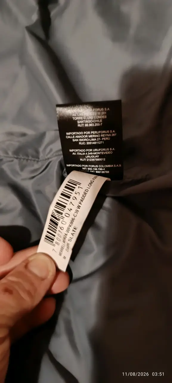 Chaqueta acolchada gris con capucha Merrell - 5