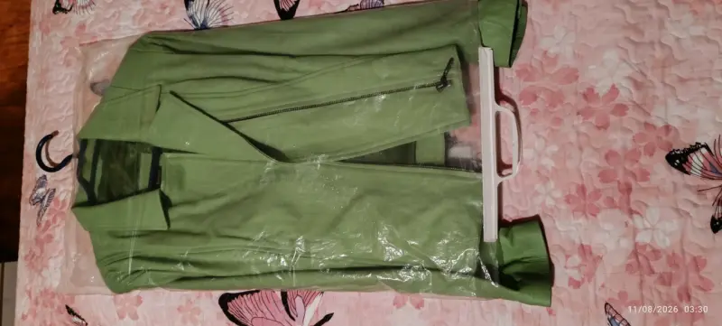 Chaqueta de cuero verde La bota Italiana - 5