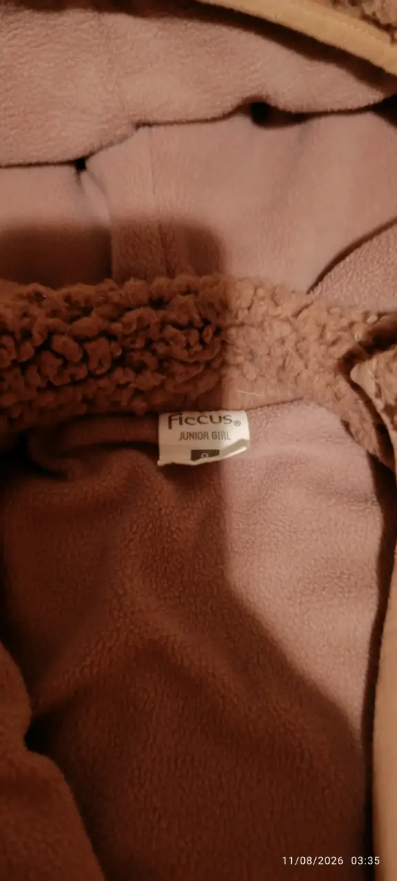 Chaqueta de polar para niña Ficcus marrón