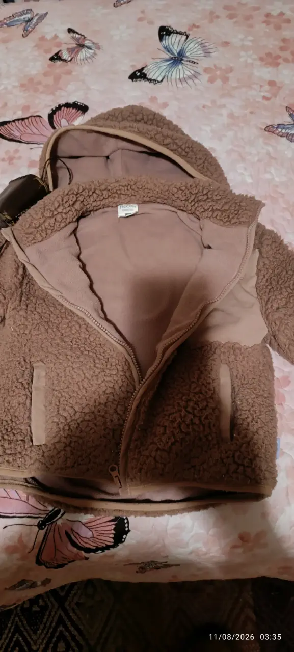 Chaqueta de polar para niña Ficcus marrón - 3