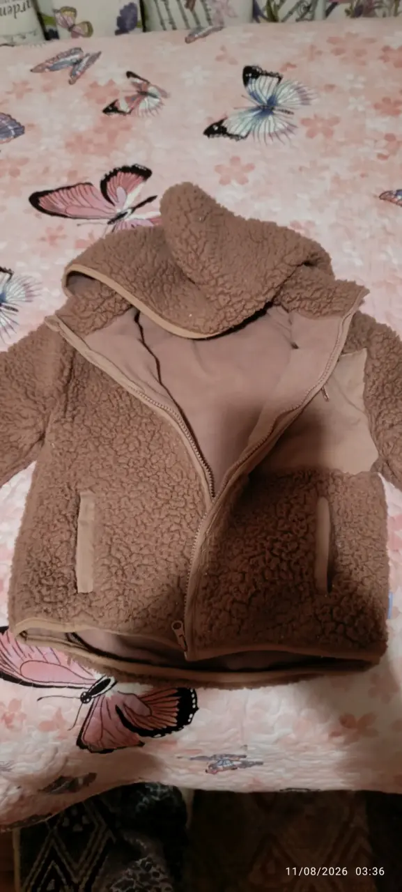 Chaqueta de polar para niña Ficcus marrón - 4