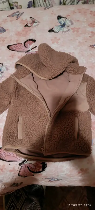 Chaqueta de polar para niña Ficcus marrón - miniatura 4