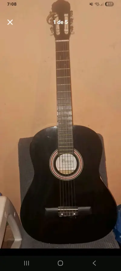 Guitarra acústica negra Mercury - miniatura 1