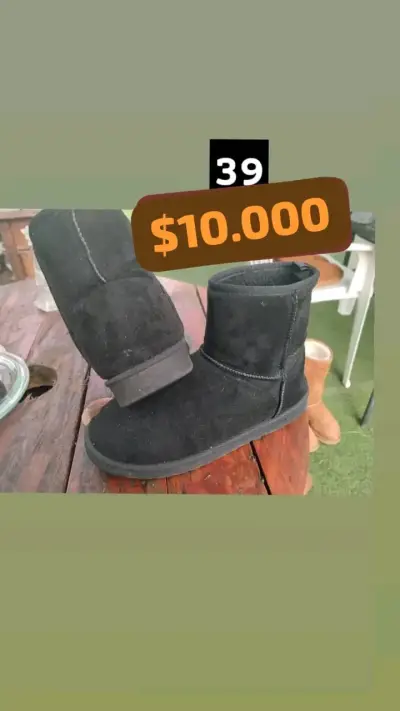 Botas de invierno negras y marrones para mujer - miniatura 2