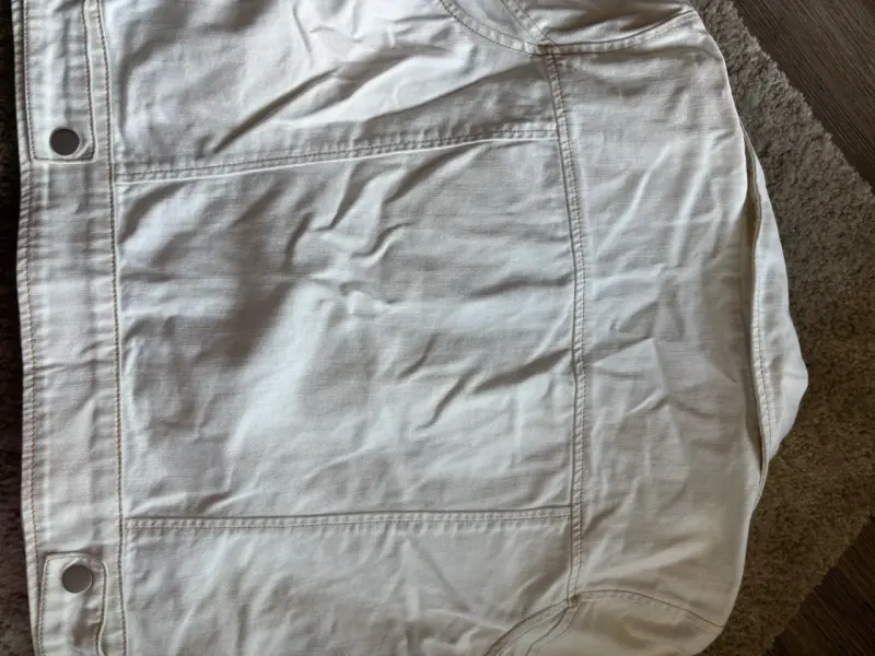 Chaqueta de mezclilla blanca corta - 3