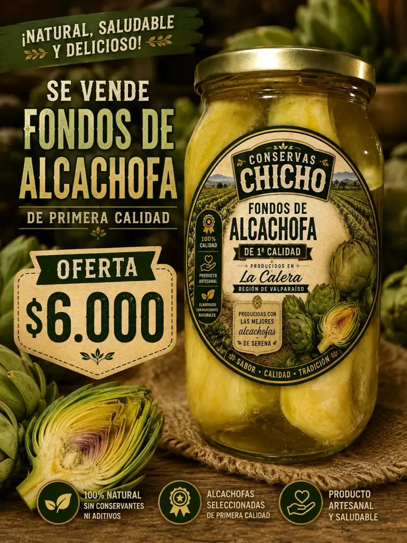 Pack de Fondos de Alcachofa y Papayas al Jugo Chicho - 2