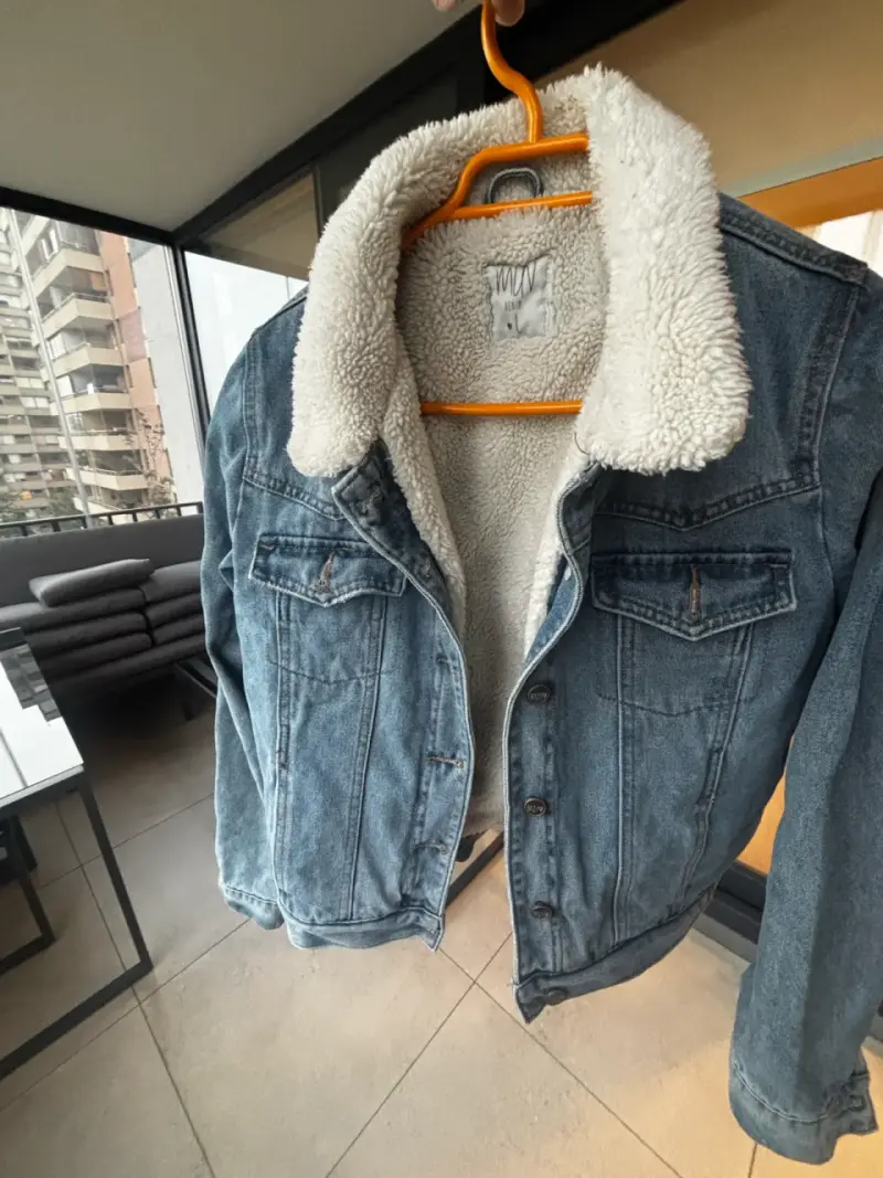 Chaqueta de mezclilla con forro de chiporro - 1