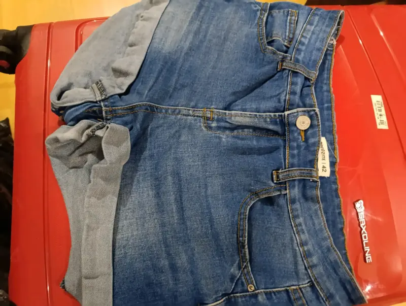 Shorts de mezclilla azul para mujer talla 42 - 3