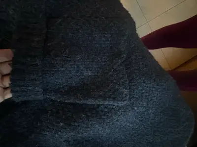 Cárdigan abierto tejido azul oscuro mujer estándar - miniatura 2