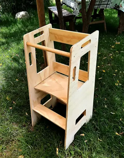 Torre de aprendizaje de madera para niños - miniatura 1