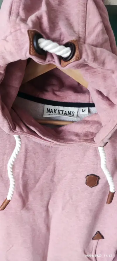 Polerón con capucha rosa Naketano talla M - miniatura 2