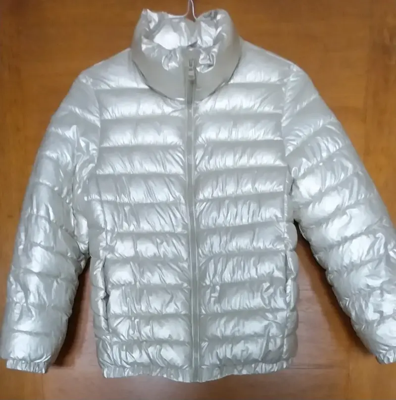 Chaqueta acolchada plateada Zara para mujer - 1