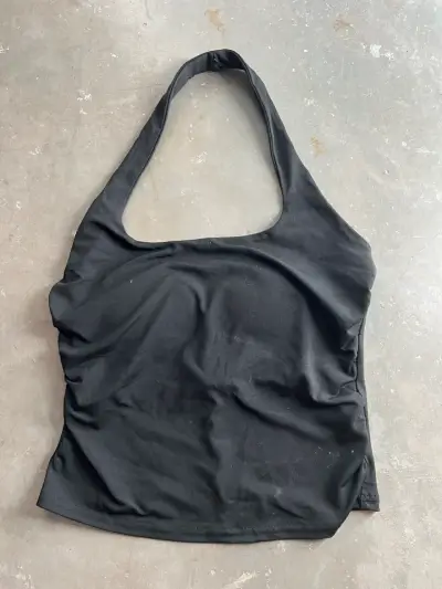 Top strapless azul con diseño estampado - miniatura 2