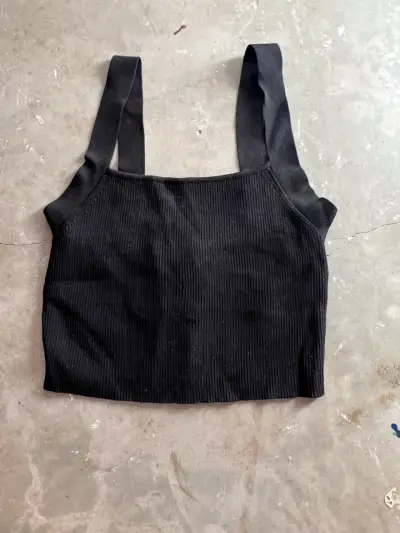 Top strapless azul con diseño estampado - miniatura 6