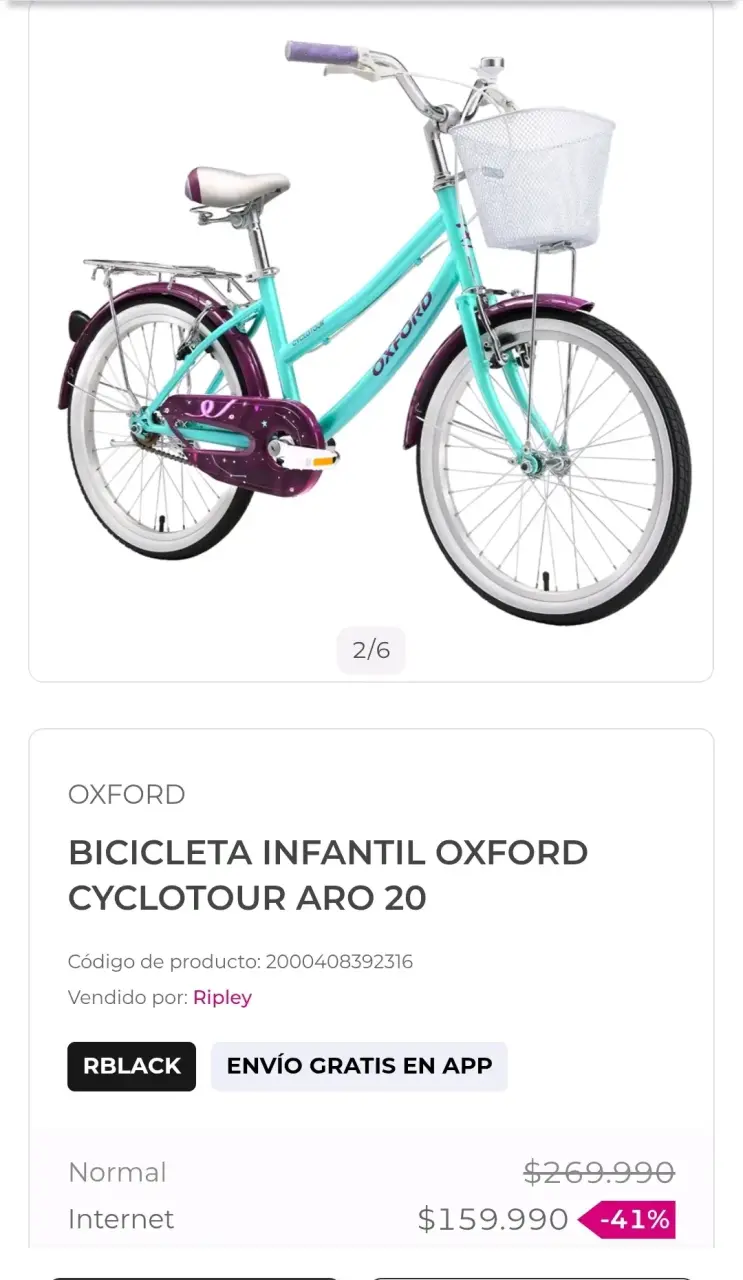 Bicicleta Infantil Oxford Cyclotour Aro 20