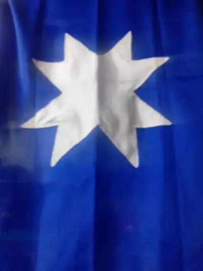 Bandera mapuche wun̈elfe hecha artesanalmemte - miniatura 1