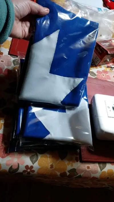 Bandera mapuche wun̈elfe hecha artesanalmemte - miniatura 2
