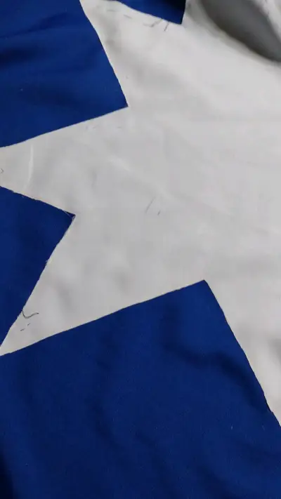 Bandera mapuche wun̈elfe hecha artesanalmemte - miniatura 3
