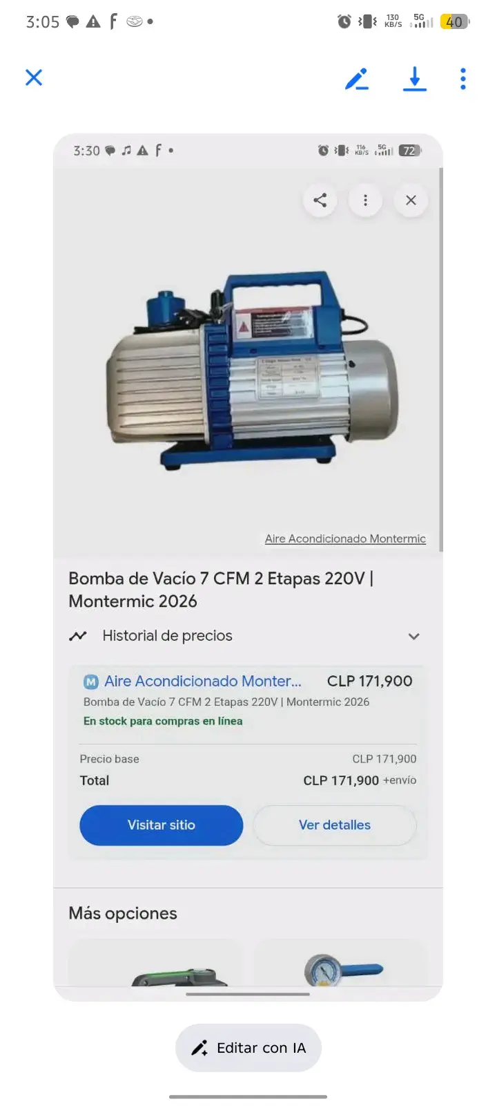 Bomba de vacío 7 CFM 2 etapas Montermic 2026 - 3
