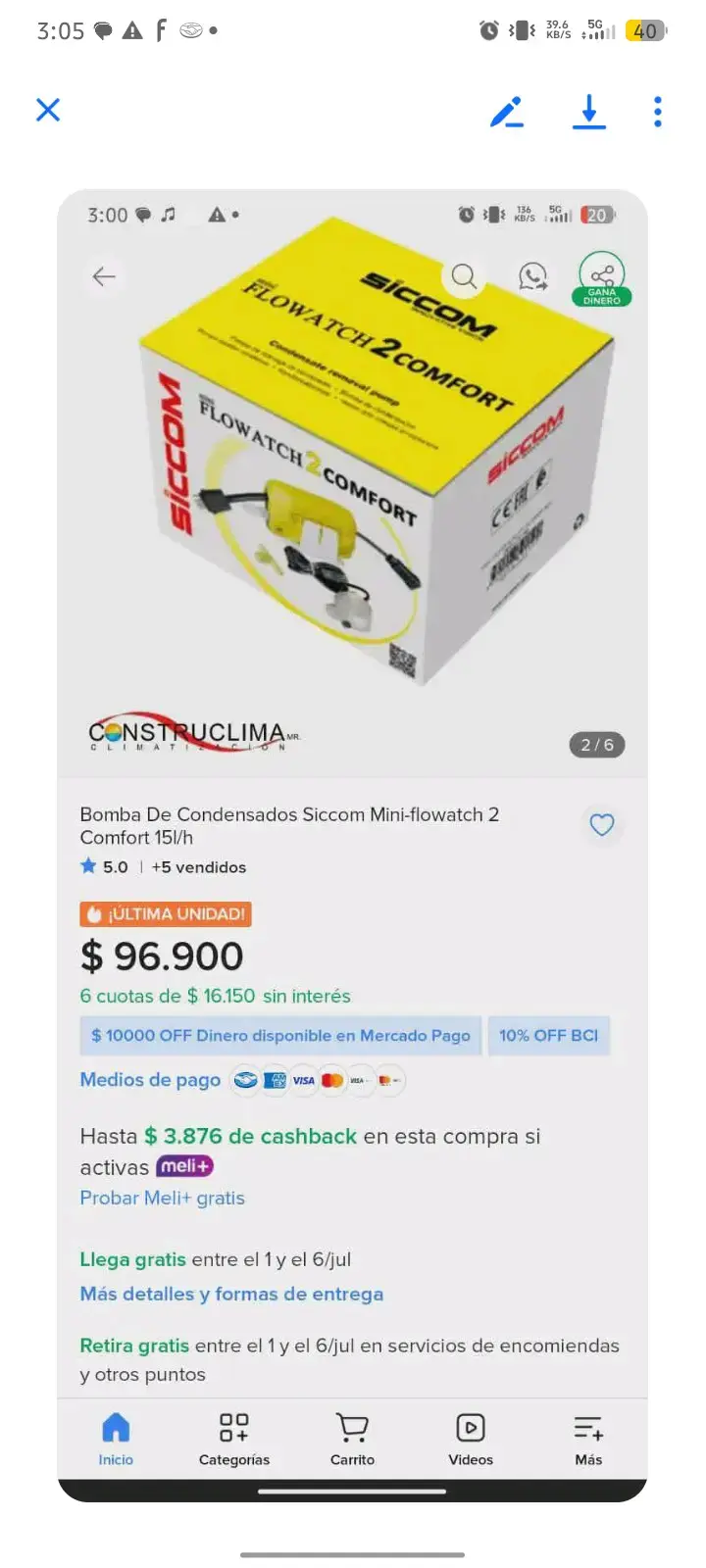 Bomba de condensados Siccom Mini-Flowatch 2 Comfort - 2