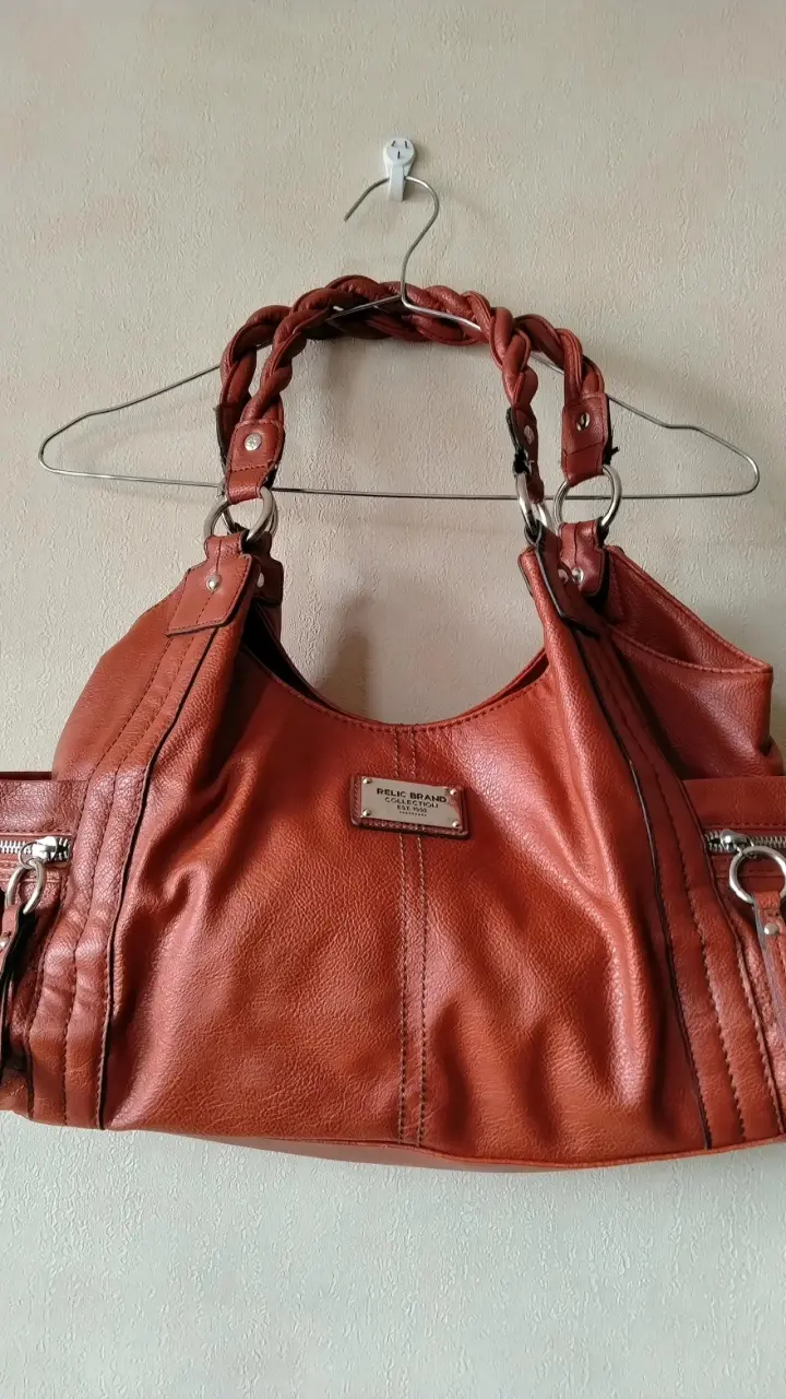 Cartera de cuero marrón Relic Brand - 1