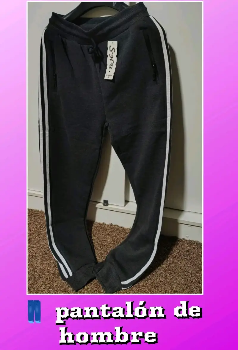 Pantalón deportivo para hombre con franjas