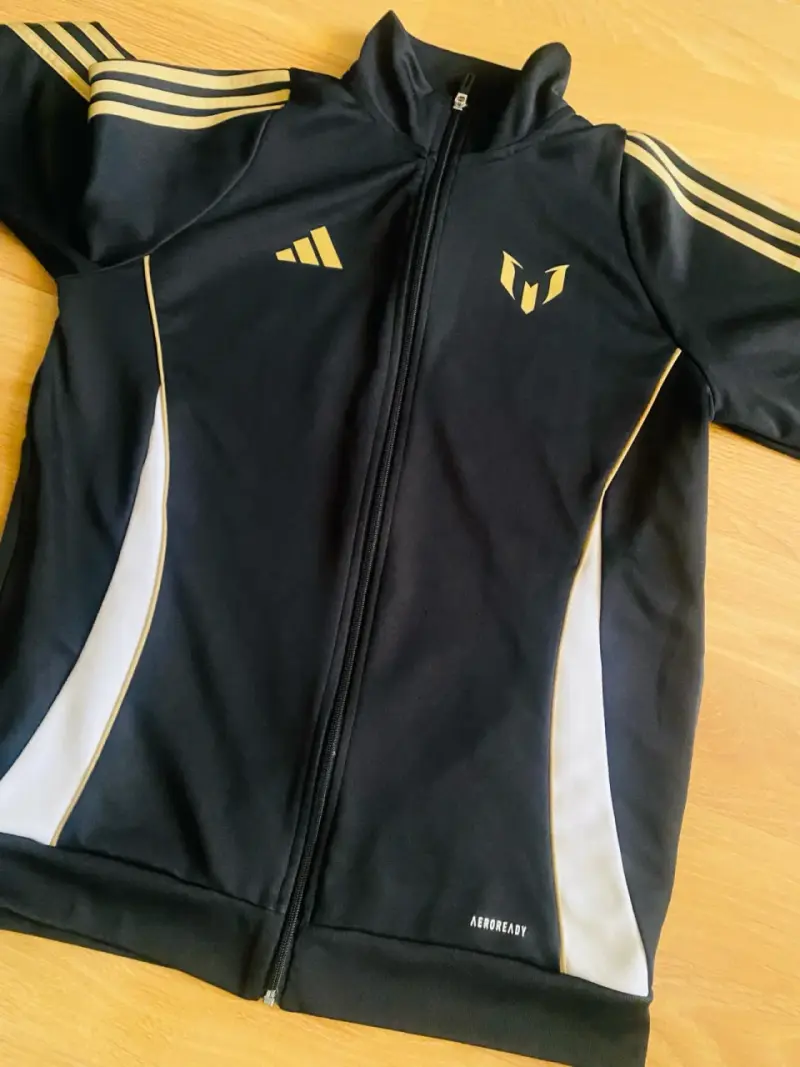 Chaqueta deportiva Adidas Messi negra y dorada - 4