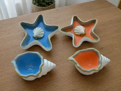 Set de platos decorativos en forma de estrella y c - miniatura 1