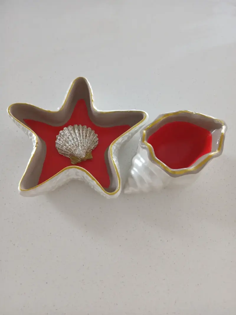 Set de platos decorativos en forma de estrella y c - 2