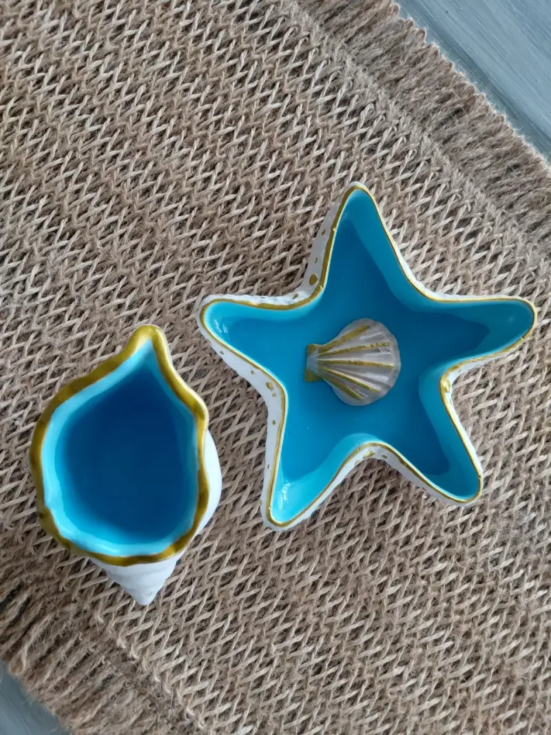 Set de platos decorativos en forma de estrella y c - 4