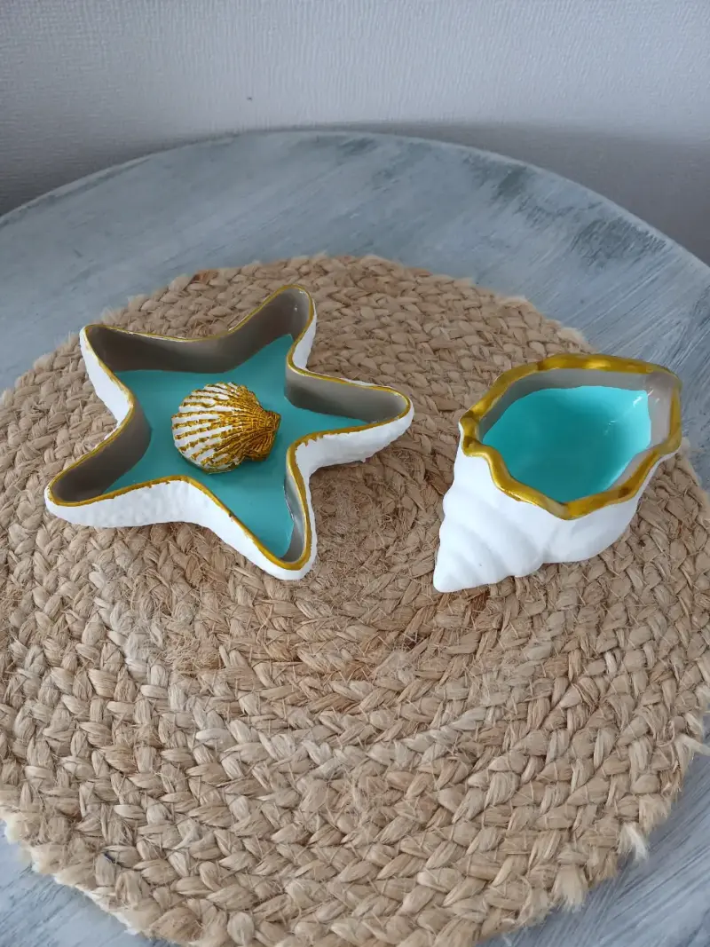 Set de platos decorativos en forma de estrella y c - 5