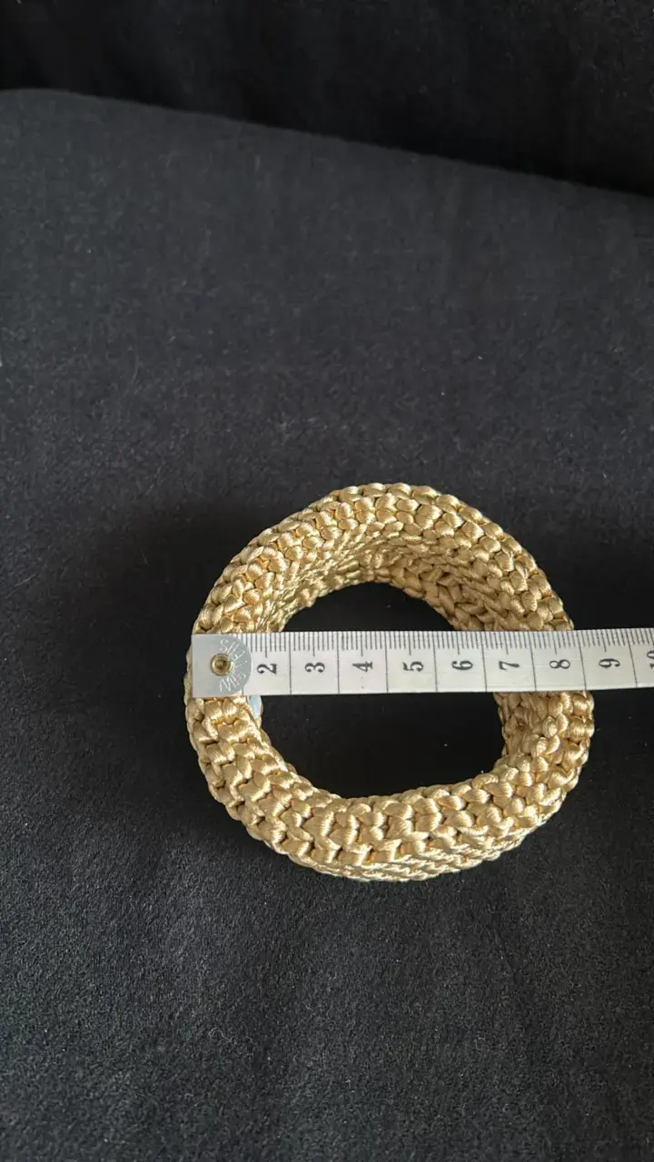 Pulsera tejida dorada elegante - 3