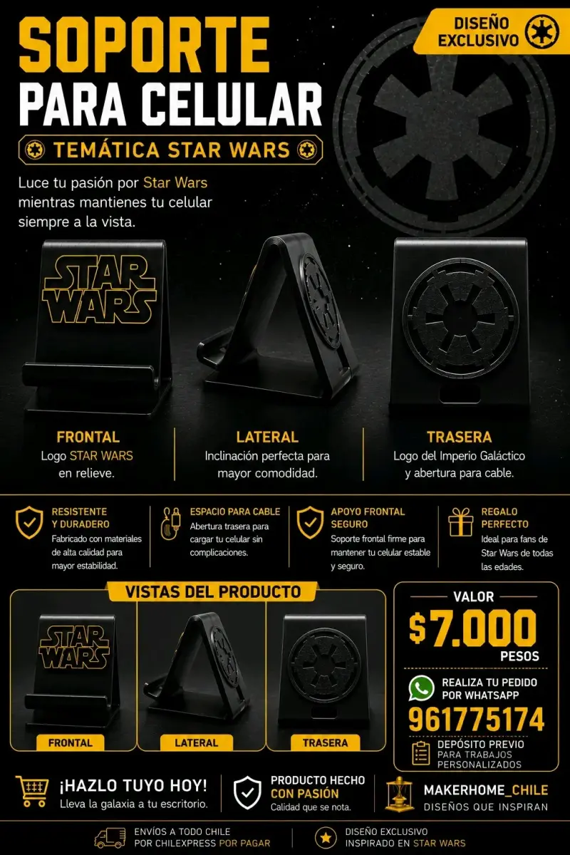 Soporte para celular Star Wars diseño exclusivo - 1