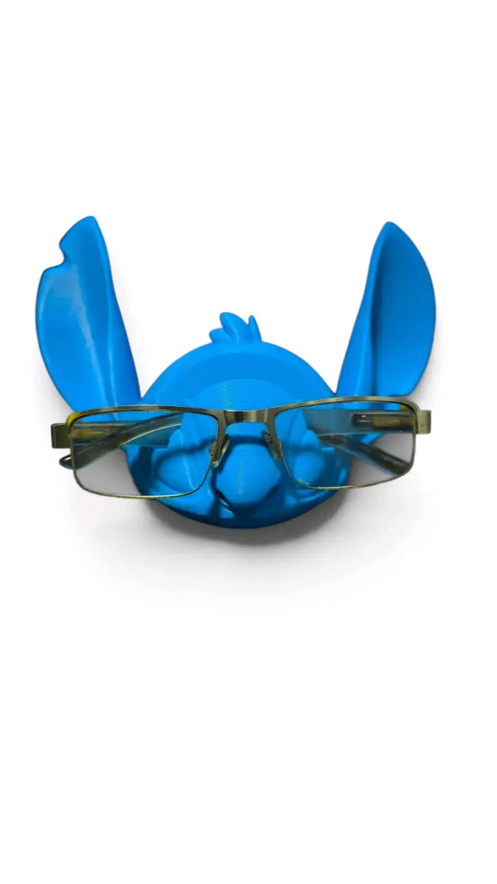 Soporte de gafas azul con diseño de personaje stit - 3