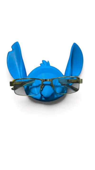 Soporte de gafas azul con diseño de personaje stit - miniatura 3
