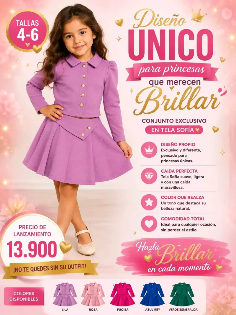 Hermoso jumper para niñas en gamuza roja - 2