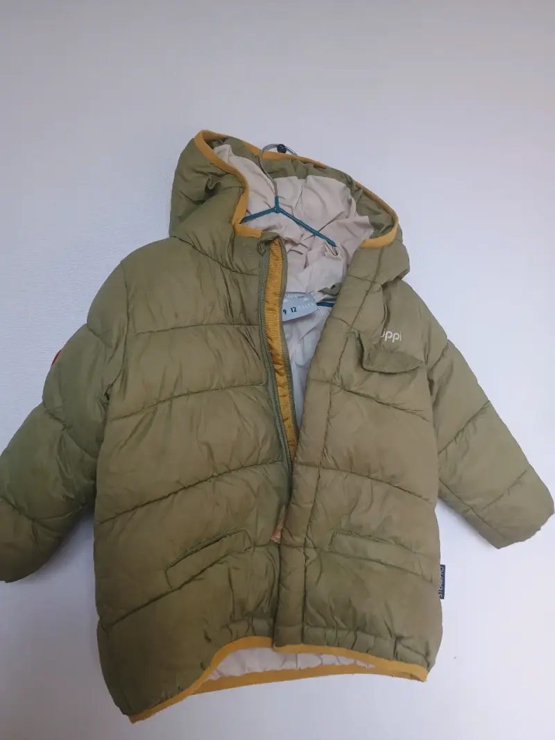 Chaqueta de invierno para bebé verde 9-12 meses - 1
