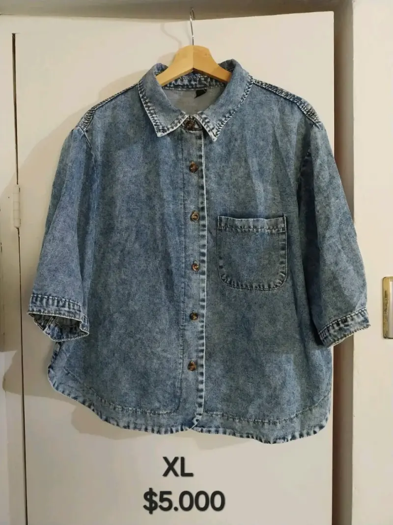 Camisa de mezclilla azul talla XL