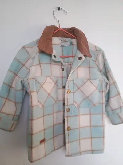 Chaqueta de lana a cuadros para niño Pililín - miniatura 1