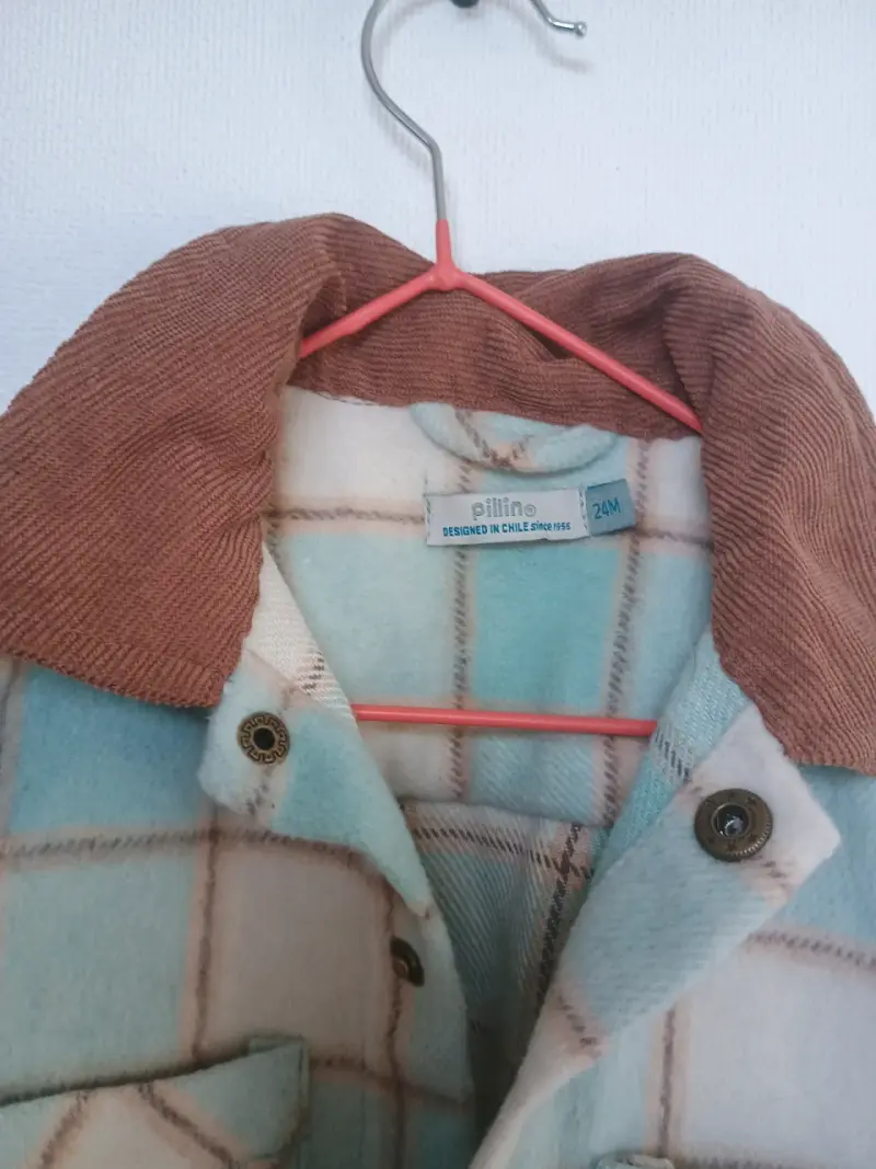 Chaqueta de lana a cuadros para niño Pililín - 2