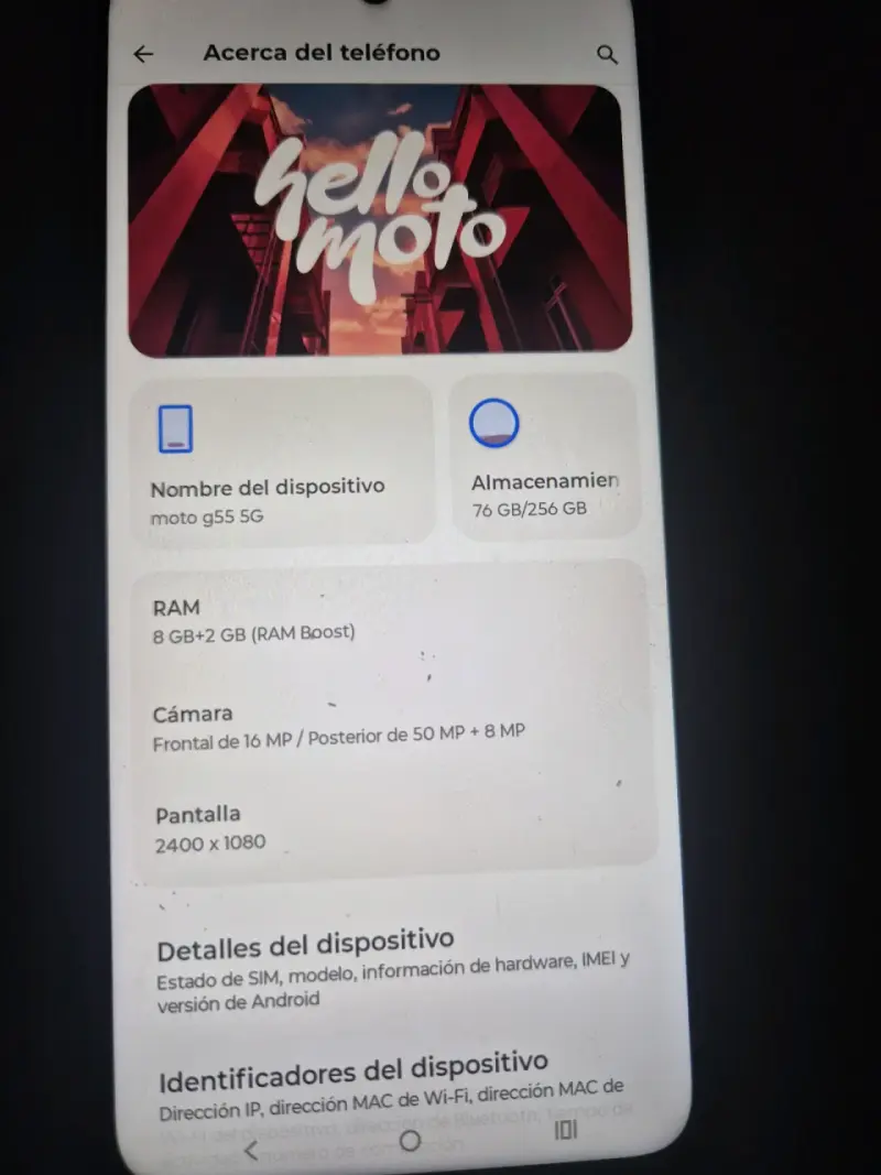 Smartphone Motorola Moto G55 5G 256GB Negro - 4