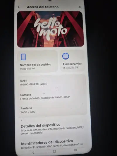 Smartphone Motorola Moto G55 5G 256GB Negro - miniatura 4