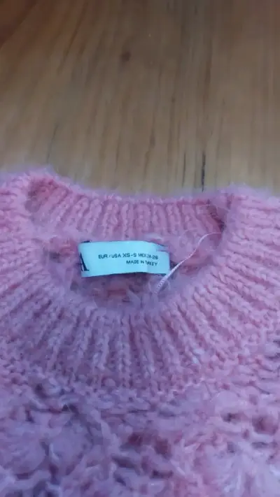 Suéter de punto rosa Zara para mujer - miniatura 2