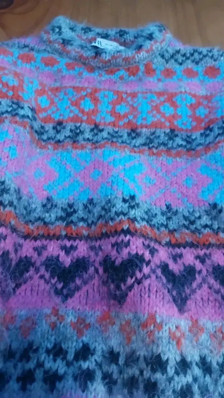 Suéter de lana multicolor Zara para mujer - 5